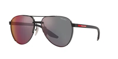 PRADA PRADA LINEA ROSSA SPS 51YS MATTE BLACK/BLUE RED MIRRORED (1BO-08F) SUNGLASSES