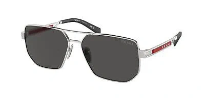 PRADA PRADA LINEA ROSSA SUNGLASSES PS 51ZS 1BC06F SILVER GREY MAN