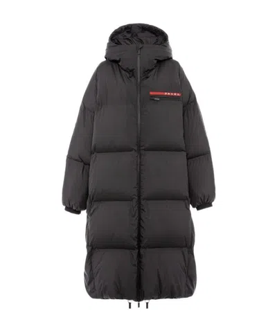 PRADA OVERSIZED TECHNICAL NYLON DOWN COAT
