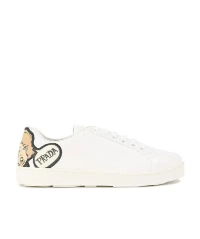 PRADA LOGO-LACING CASUAL SNEAKERS