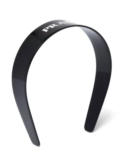 PRADA LOGO-STAMP PLEXIGLAS HEADBAND