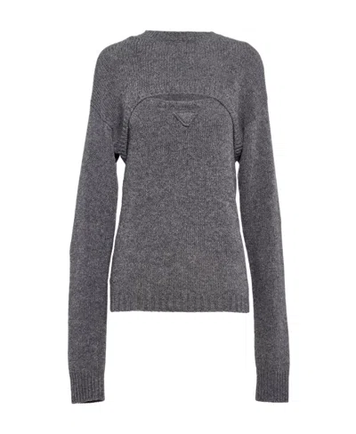 PRADA CASHMERE AND WOOL SWEATER WITH TOP