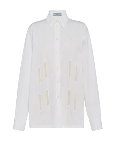 PRADA LONG-SLEEVE COTTON SHIRT