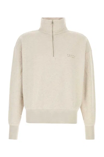 PRADA PRADA MELANGE SAND COTTON SWEATSHIRT