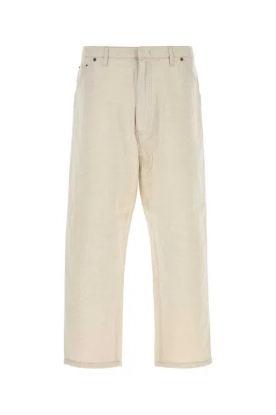PRADA PRADA MELANGE IVORY CHAMBRAY PANT