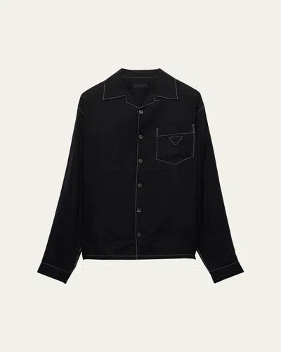 PRADA MEN'S LINEN SHIRT
