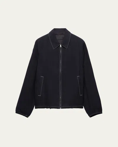 PRADA MEN'S LINEN ZIP JACKET