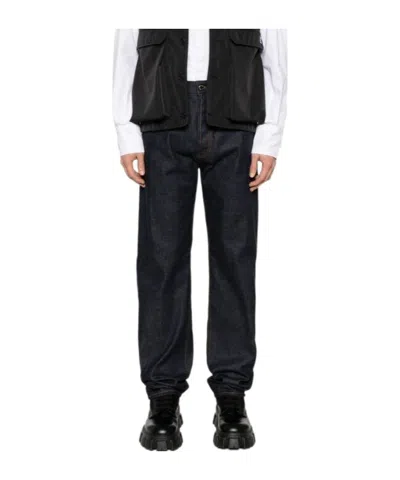 PRADA PRADA LOGO PATCH STRAIGHT LEG JEANS