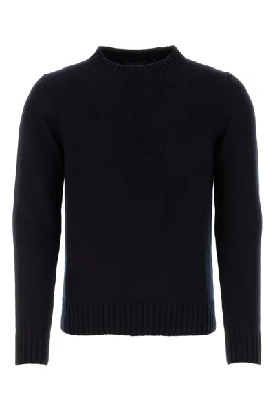 PRADA MIDNIGHT BLUE WOOL BLEND SWEATER