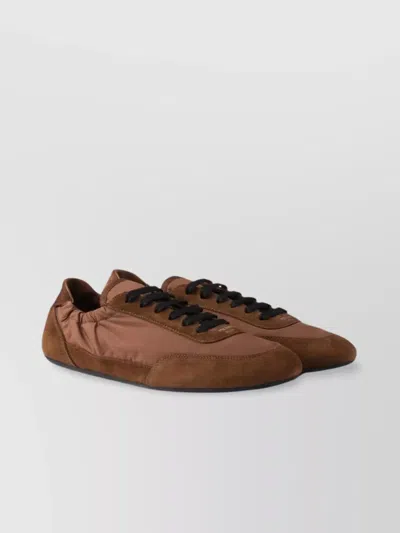 PRADA NYLON AND SUEDE SNEAKERS
