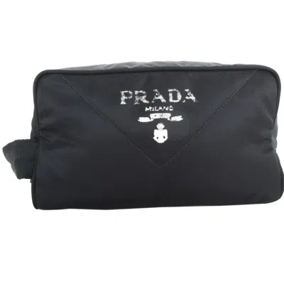 PRADA NYLON CLUTCH BAG HANDBAG (PRE-OWNED)