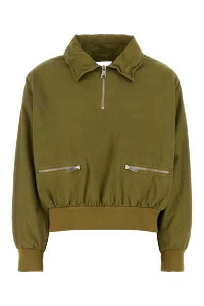 PRADA WOMEN OLIVE POPLIN JACKET, S LUXURY JACKETS FOR WOMEN DARVEYS