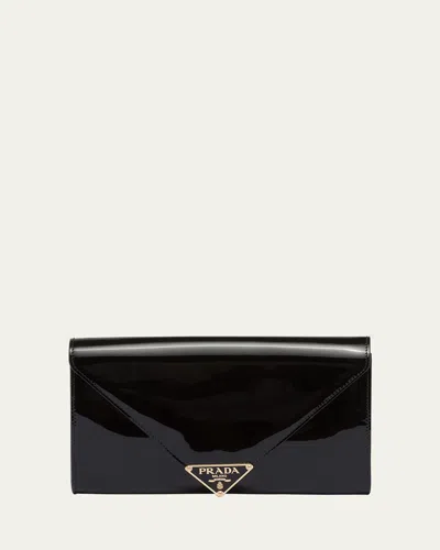 PRADA PHONE VERNICE LEATHER POUCH BAG