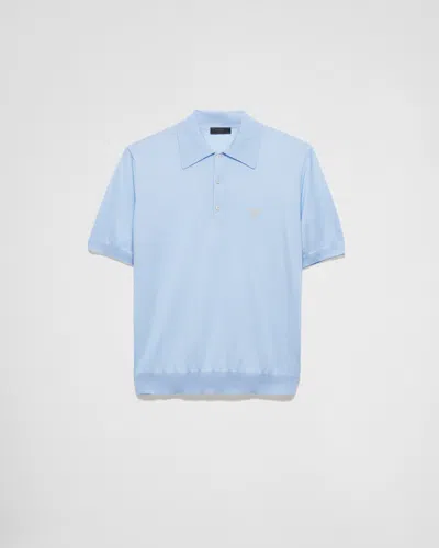 PRADA POLOSHIRT AUS SUPERFINE-WOOL
