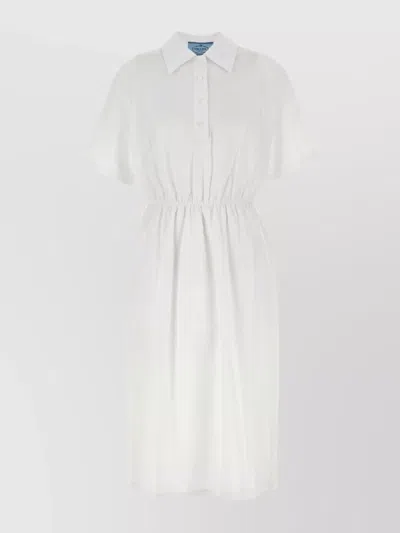 PRADA COTTON POPLIN KNEE-LENGTH SHIRT DRESS