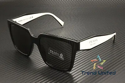 PRADA PRADA PR 24ZS 1AB5S0 BLACK DARK GREY 56 MM WOMEN'S SUNGLASSES