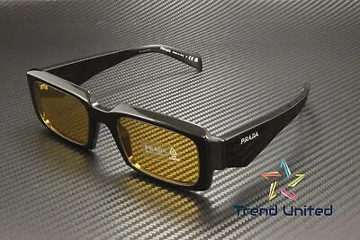 PRADA PRADA PR 27ZS 16K70A BLACK YELLOW 54 MM MEN'S SUNGLASSES