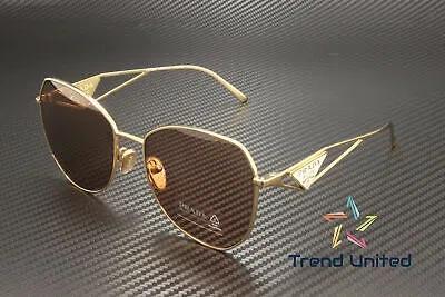 PRADA PRADA PR 57YS 5AK10D GOLD LIGHT BROWN 57 MM WOMEN'S SUNGLASSES