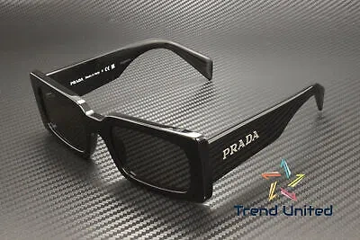 PRADA PRADA PR A07S 1AB5S0 BLACK DARK GREY 52 MM WOMEN'S SUNGLASSES