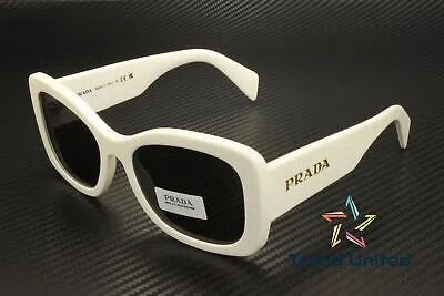 PRADA PRADA PR A08S 1425S0 TALC DARK GREY 56 MM WOMEN'S SUNGLASSES