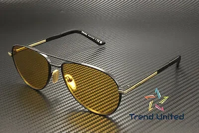 PRADA PRADA PR A54S 1BO90C MATTE BLACK YELLOW 60 MM MEN'S SUNGLASSES
