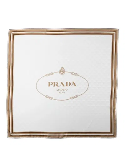 PRADA PRINTED SILK SCARF