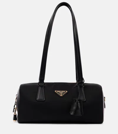 PRADA RE-NYLON MEDIUM LEATHER TOTE BAG