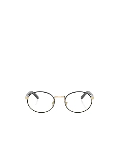 PRADA PRADA EYEWEAR OVAL FRAME GLASSES
