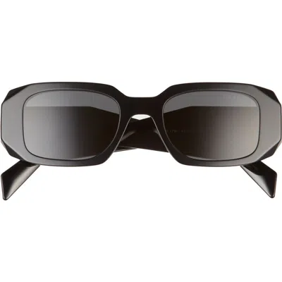 PRADA PRADA RUNWAY 49MM RECTANGULAR SUNGLASSES