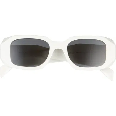 PRADA PRADA RUNWAY 49MM RECTANGULAR SUNGLASSES