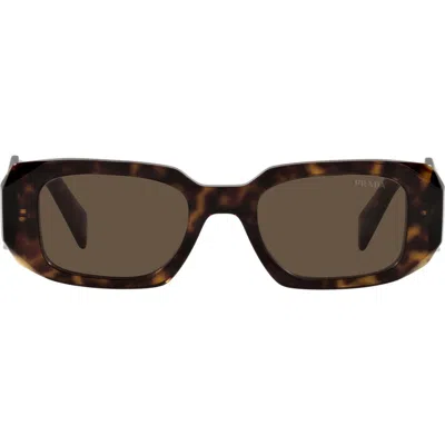PRADA PRADA RUNWAY 49MM RECTANGULAR SUNGLASSES