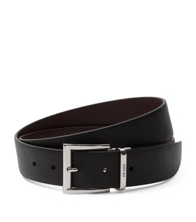 PRADA SAFFIANO LEATHER REVERSIBLE BELT