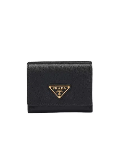 PRADA PRADA LOGO PLAQUE BI-FOLD WALLET