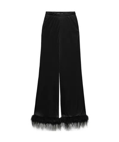 PRADA PRADA TRIANGLE LOGO WIDE-LEG TROUSERS