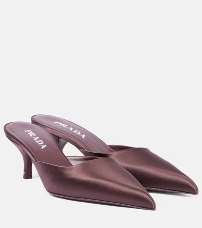 PRADA SATIN MULES