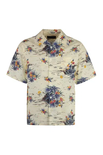 PRADA PRADA SHORT SLEEVE COTTON SHIRT
