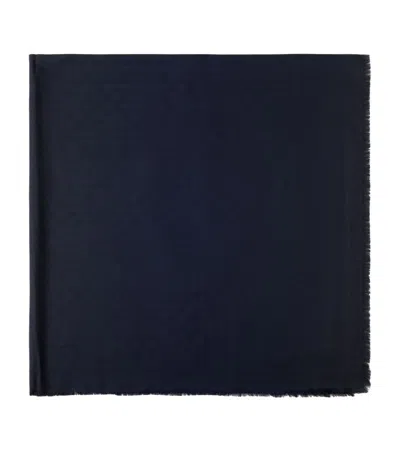 PRADA SILK-WOOL JACQUARD SCARF