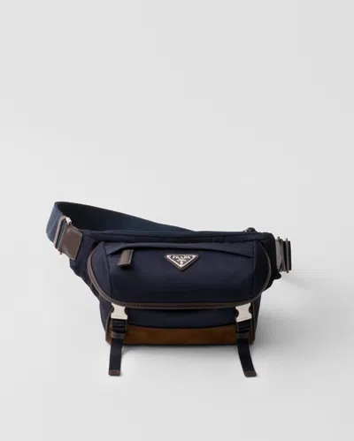 PRADA KLEINE SCHULTERTASCHE AUS RE-NYLON UND LEDER