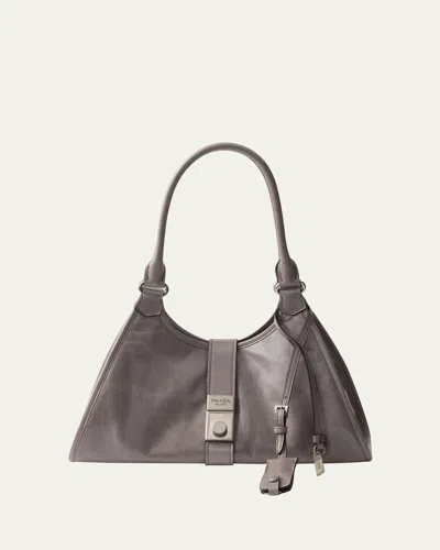 PRADA SOFT LEATHER SHOULDER BAG