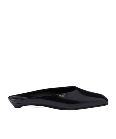 PRADA BRUSHED LEATHER SANDALS