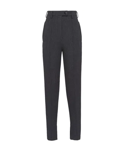 PRADA PRADA HIGH-WAIST TAPERED-LEG TROUSERS