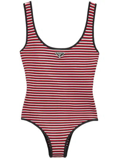 PRADA STRIPED SWIMSUIT