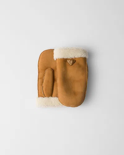 PRADA FÄUSTLINGE AUS SCHAFSWILDLEDER