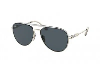 PRADA PRADA SUNGLASSES PR 54ZS 17F09T SILVER DARK GRAY MAN