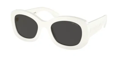 PRADA PRADA SUNGLASSES PR A13S 1425S0 WHITE GREY WOMAN