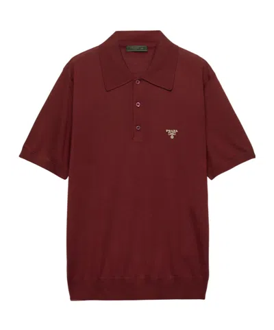 PRADA SUPERFINE WOOL POLO SHIRT
