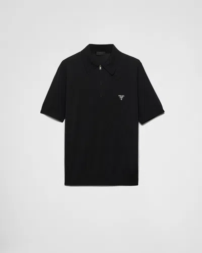 PRADA POLOSHIRT AUS SUPERFINE-WOOL