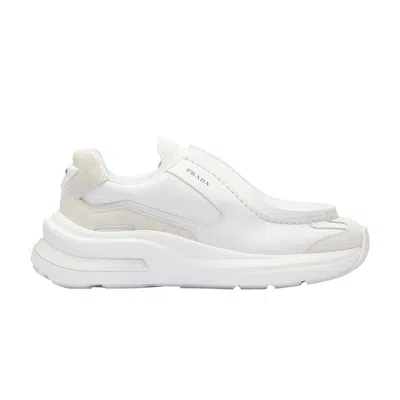 PRADA PRADA SYSTEME BRUSHED LEATHER SNEAKER 'WHITE'