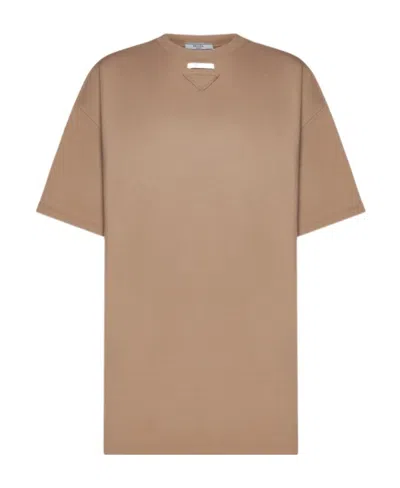 PRADA T-SHIRT WITH ROUND NECK AND SHORT SLEEVES