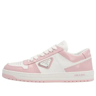 PRADA (WMNS) PRADA Downtown Leather Sneakers 'White Pink'